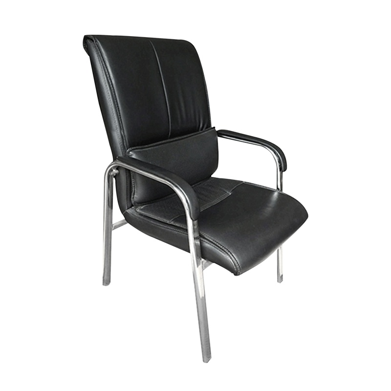 【理政】办公椅 办公家具 皮质会议椅 员工椅 钢制四脚椅