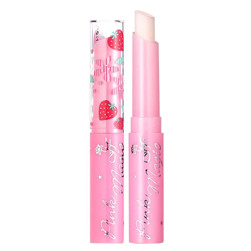 抖音小草莓变色润唇膏口红不掉色保湿补水温变口红正品
