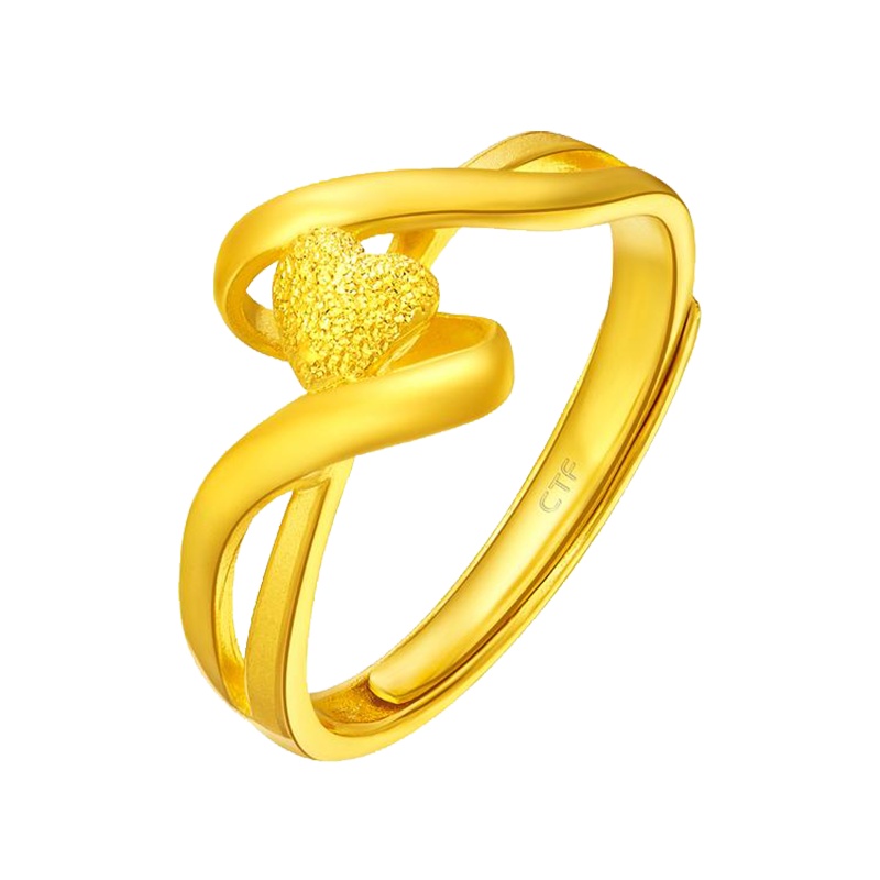 周大福环绕心足金金饰品戒指Plus(工费:158计价)F197123