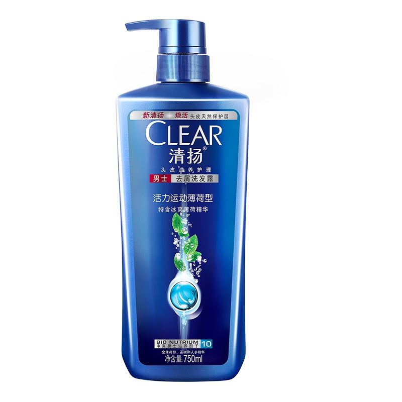 清扬男士洗发露750ml*2 (型号随机)
