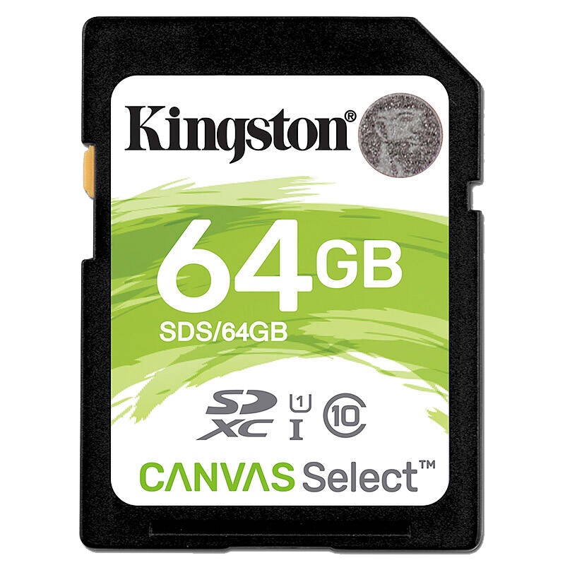 金士顿(Kingston)64GB 高速SD卡 读80MB/s CLASS 10相机内存卡存储卡 单反 微单闪存卡