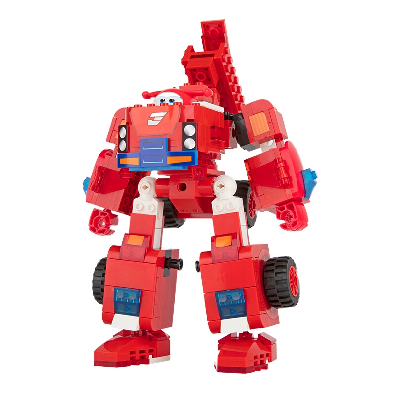 奥迪双钻超级飞侠维思积木拼插儿童玩具小颗粒5岁以上男孩女孩玩具生日礼物乐迪变形消防车HA385005