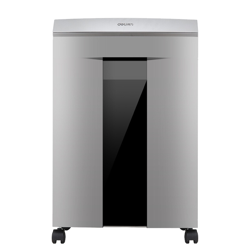 得力(deli)9958碎纸机 单次可碎10张 20L大容量60分钟连续碎纸4级保密办公家用多功能文件粉碎