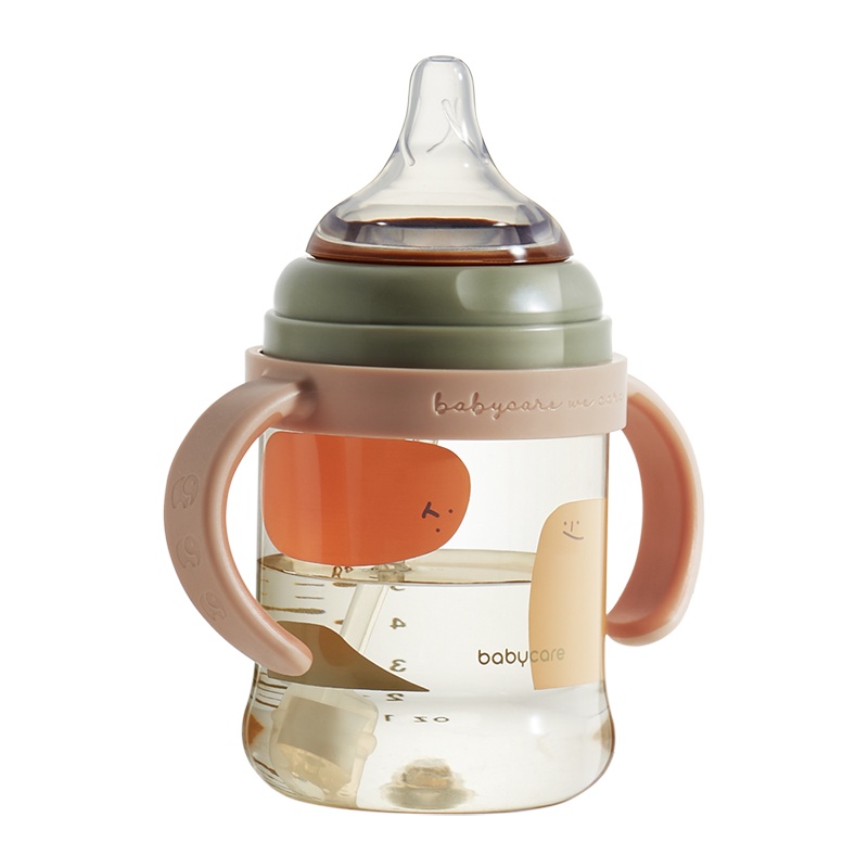 babycare3.0成长奶瓶ppsu耐摔防胀气 新生婴儿鸭嘴奶瓶吸管大宝宝 里瑟米240ml(奶嘴L)