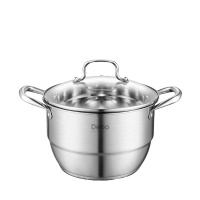 德铂(Debo)康拉德24cm不锈钢双层复底厚底不粘锅无油烟锅明火电磁炉通用DEP-530 单个装