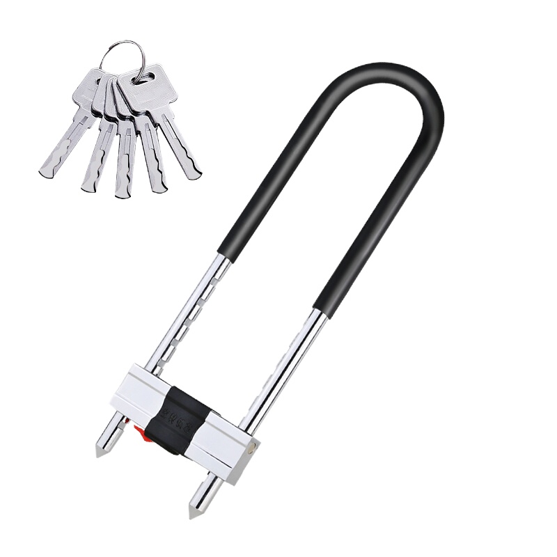 萃姿尔(TRESOR)玻璃门搬把锁 U型锁防盗锁黑色