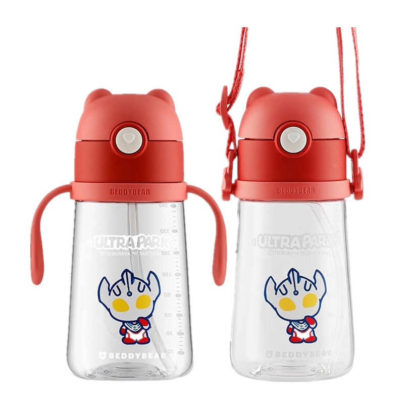 奥特曼学饮杯杯具熊儿童水杯幼儿园宝宝防漏吸管杯 儿童防摔防呛学饮杯BEDDYBEAR