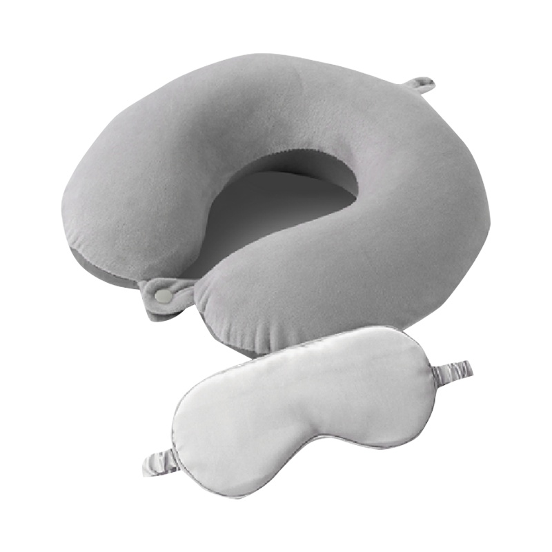 约克罗兰YEKEROLAN 家居生活用品组合套装 旅游便捷水晶绒颈枕眼罩组合 办公护颈U型枕