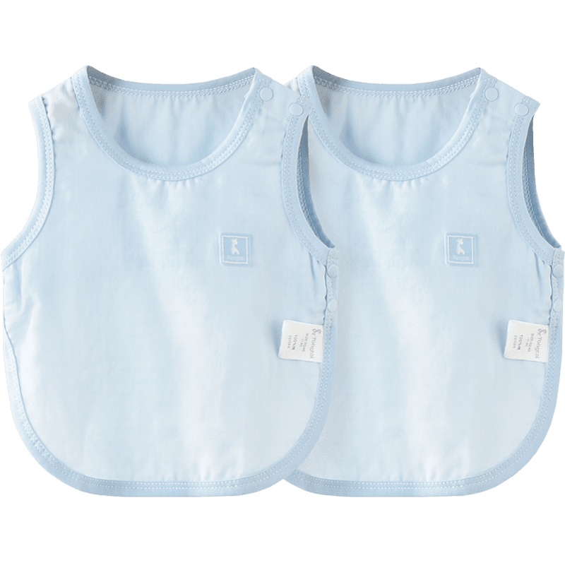 童泰(TONGTAI)春夏款婴儿配饰0-3个月新生儿纯棉肚兜两件装儿童肚兜