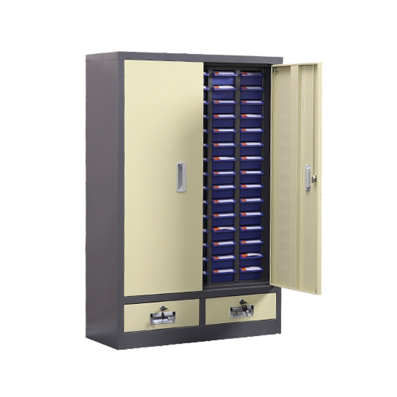 臻远零件柜抽屉式工具柜 75抽蓝色带门加二斗小号