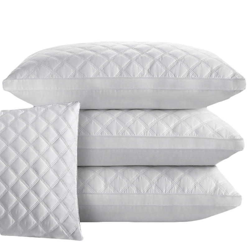 北极绒(Bejirog)家纺 纯棉枕头五星级酒店枕头枕芯全棉羽丝绒护颈成人纤维单人颈椎枕适用秋季冬季一对拍2