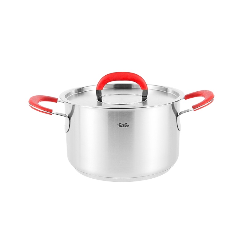 菲仕乐(Fissler)小红柄系列汤锅 不锈钢 20cm双柄汤锅EMP-SS2021N01