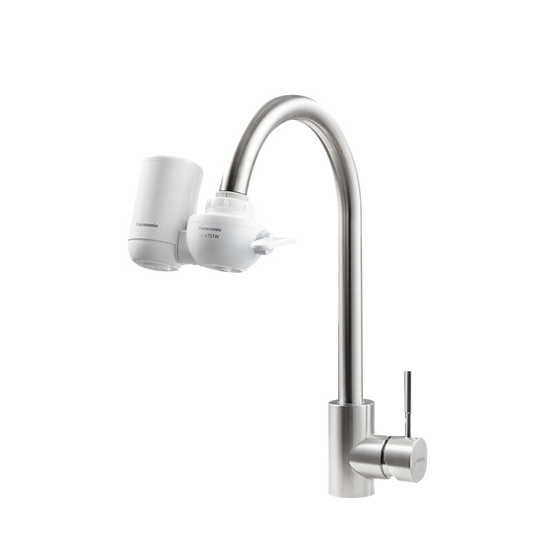 松下水龙头净水器厨房家用自来水过滤器小型宿舍卫生间前置滤水器TK-AT61W一机一芯