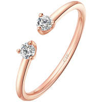 周大福MONOLOGUE独白初见托帕石9K金半开口戒指MA162