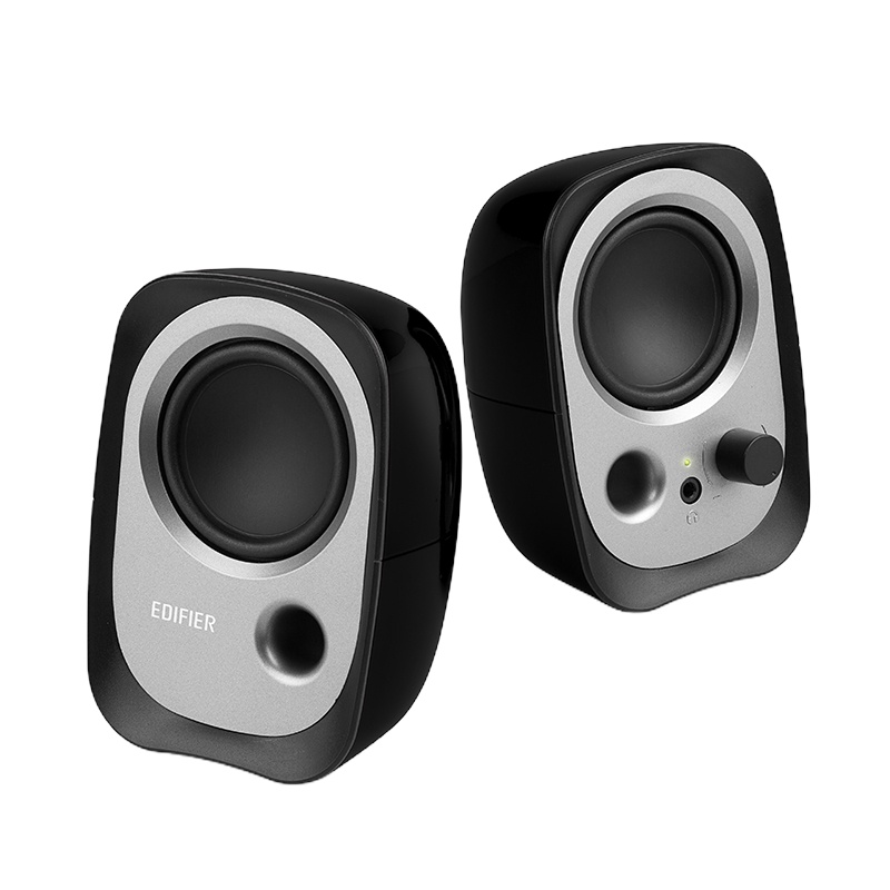 漫步者（EDIFIER）R12U 外观时尚、音质纯正的入门级微型2.0桌面音响 笔记本音箱 电脑音箱 黑色