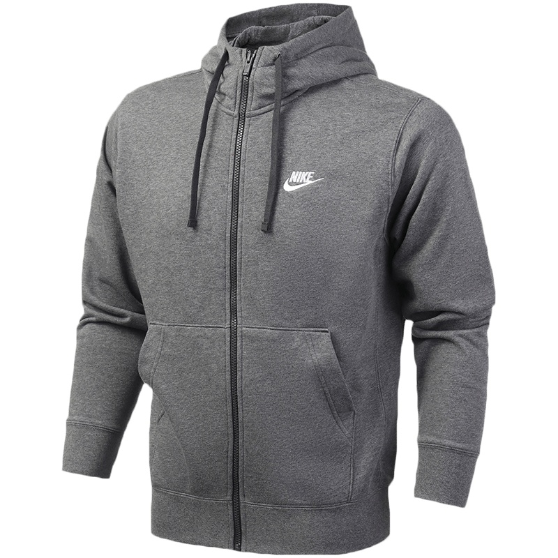 NIKE耐克男装上衣简约保暖外套宽松连帽夹克运动服BV2649