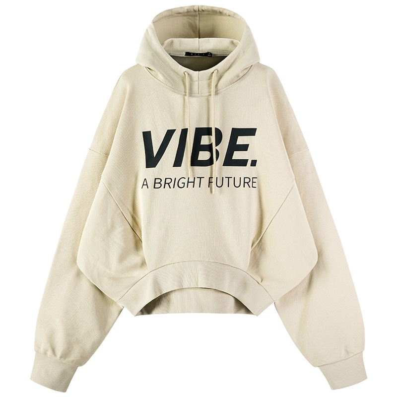 森马卫衣女2019秋冬新款套头短款连帽宽松上衣字母印花潮流时尚