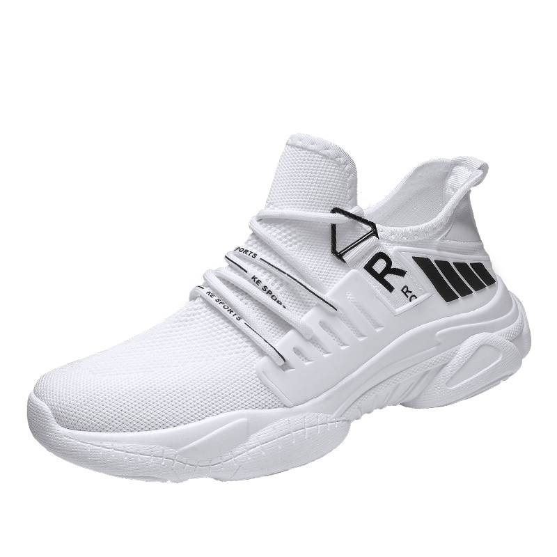 艾斯臣Acesc 秋季新款飞织透气运动鞋男士休闲鞋轻便跑步鞋男款老爹鞋男鞋