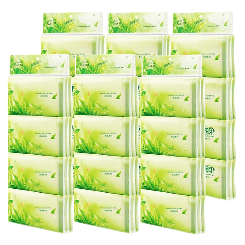 Sweet Summer 茶语压花加厚三层皮夹式手帕纸纸巾 1提/48包 F2019