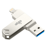 aigo爱国者 USB3.0 适用苹果U盘 U375 -64G银色苹果官方MFI认证