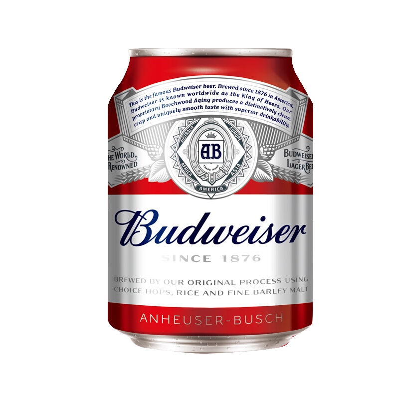 百威(Budweiser)啤酒迷你黄啤255ml*24罐整箱装