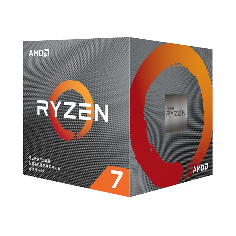 AMD 锐龙7 3700X 处理器 (r7)7nm 8核16线程 3.6GHz 65W AM4接口 盒装CPU 100-100000071CBX
