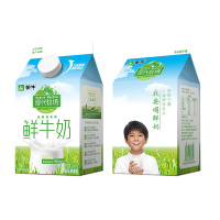 蒙牛现代牧场鲜牛奶屋顶包450ml
