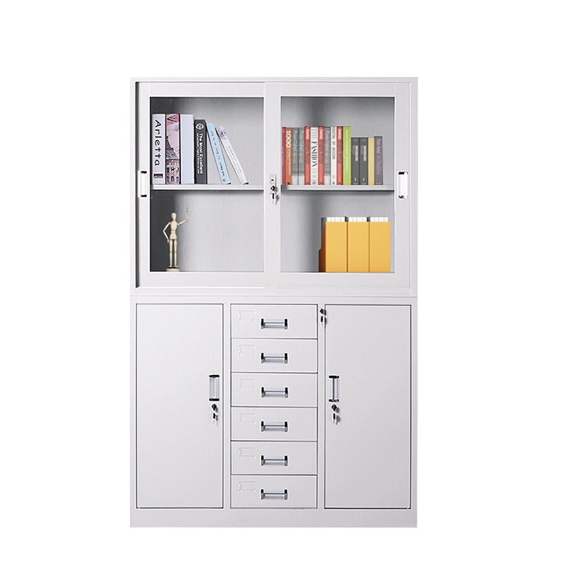 永格文件柜办公柜钢制铁皮柜资料柜档案柜储物柜宽中六斗