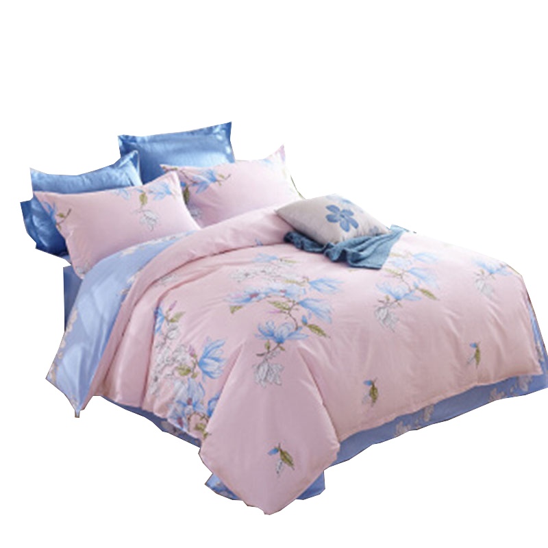 路易卡罗 纯棉活性印花四件套LK-6010 花间-粉 2m*2.3m 粉色(单位:件)