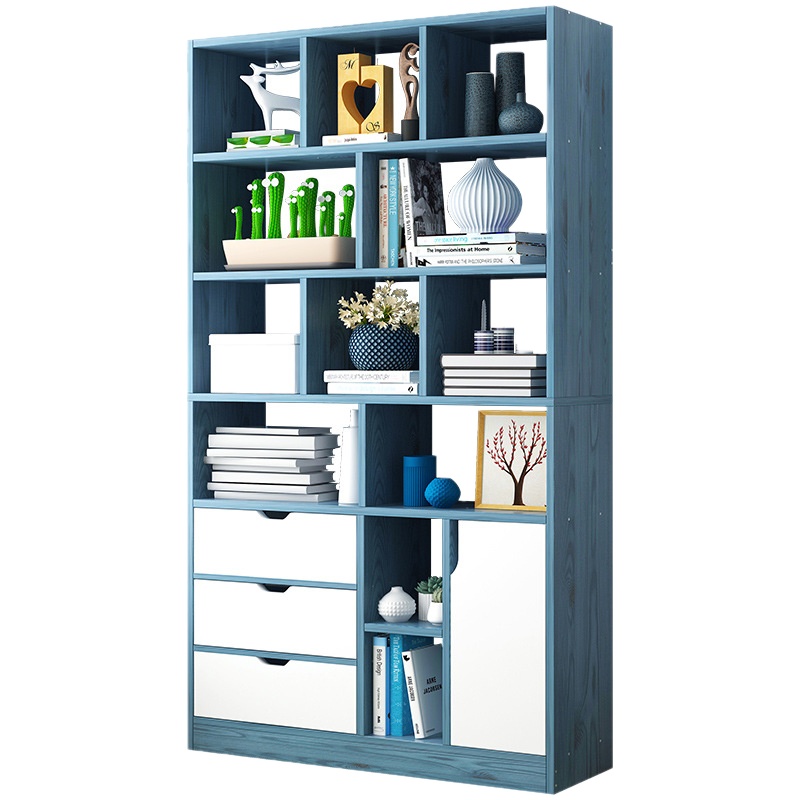 弘拜 书柜书架简约现代落地置物架 组装学生用创意组合柜家用