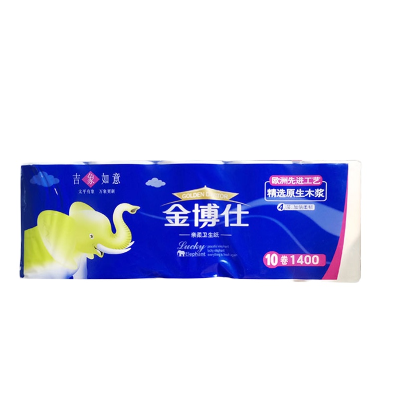 金博仕 高级印花卫生纸10卷/提 1400g