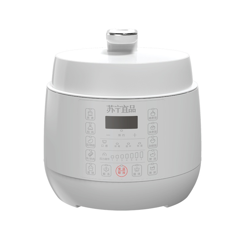 苏宁宜品电压力锅5L压力锅多功能全自动智能定时大容量双胆家用高压锅饭煲24小时预约烹调 YBW25-70-71