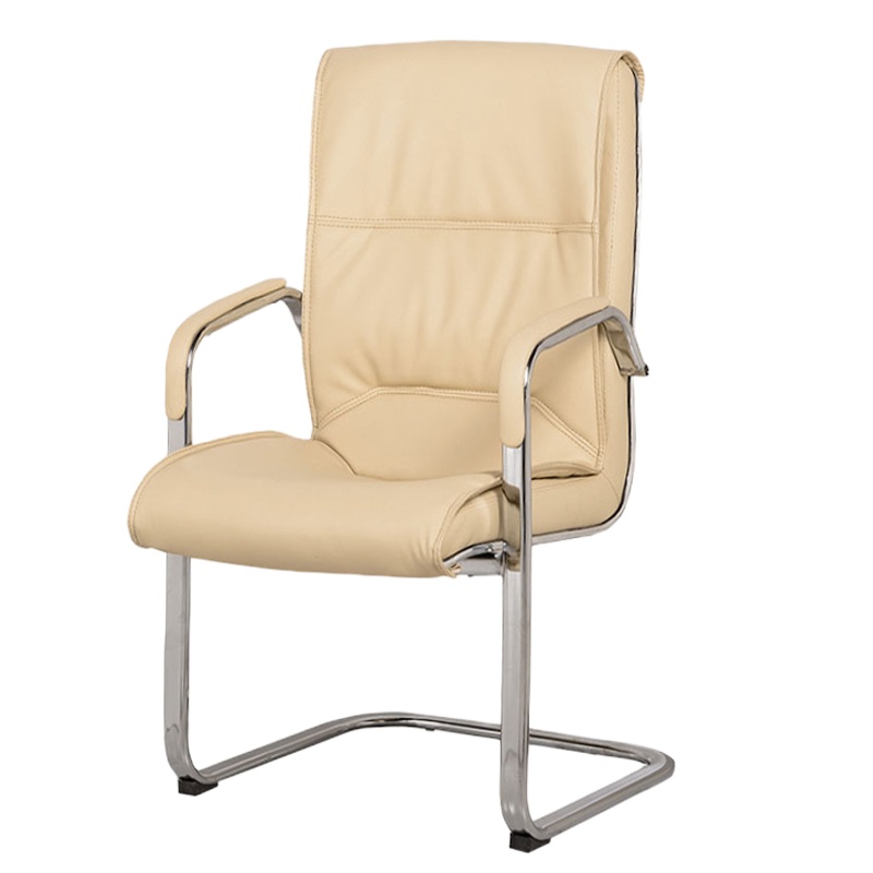 迅众 办公家具皮质办公弓形椅靠背职员电脑椅会议椅子办公室椅弓形会客转椅固定扶手麻将皮椅培训椅