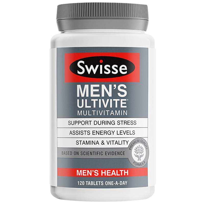 Swisse男士复合维生素营养片120粒/瓶矿物质草本精华 中老年人男性营养补充增强免疫 植物精华抗疲劳 澳洲进口