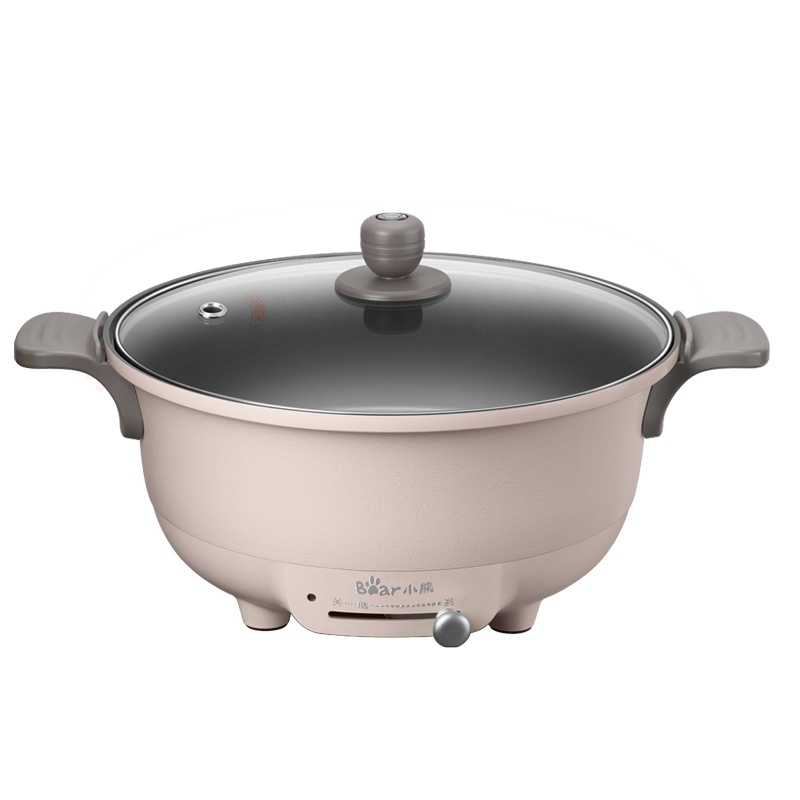 小熊(Bear)电火锅 DHG-B50F1 家用5L大容量多功能电热锅韩式涮烤一体锅炒锅温度调节防干烧断电苏宁自营