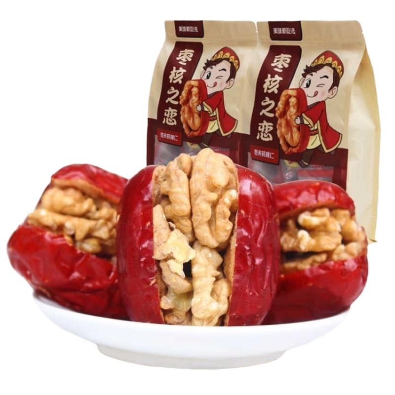 红枣夹核桃仁5-7CM 大枣夹核桃500g