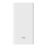 aigo爱国者移动电源F10000D白色10000毫安轻薄便携充电宝 华为小米苹果通用2A快充 广泛兼容 智能匹配