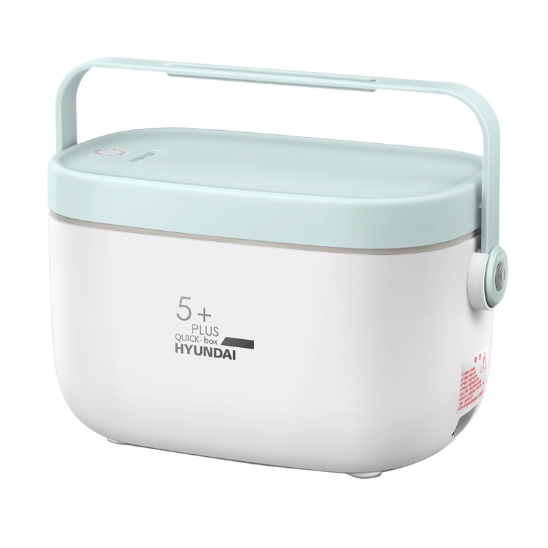 韩国现代(HYUNDAI)电热饭盒0.74L保温插电加热蒸煮饭带饭神器一机多用上班族便携QC-FH603 鲜果绿