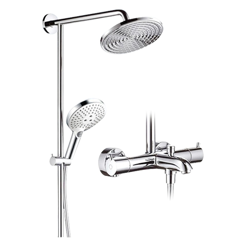 汉斯格雅Hansgrohe花洒27215000双飞雨240mm顶喷大花洒套装智能恒温淋浴花洒带下出水