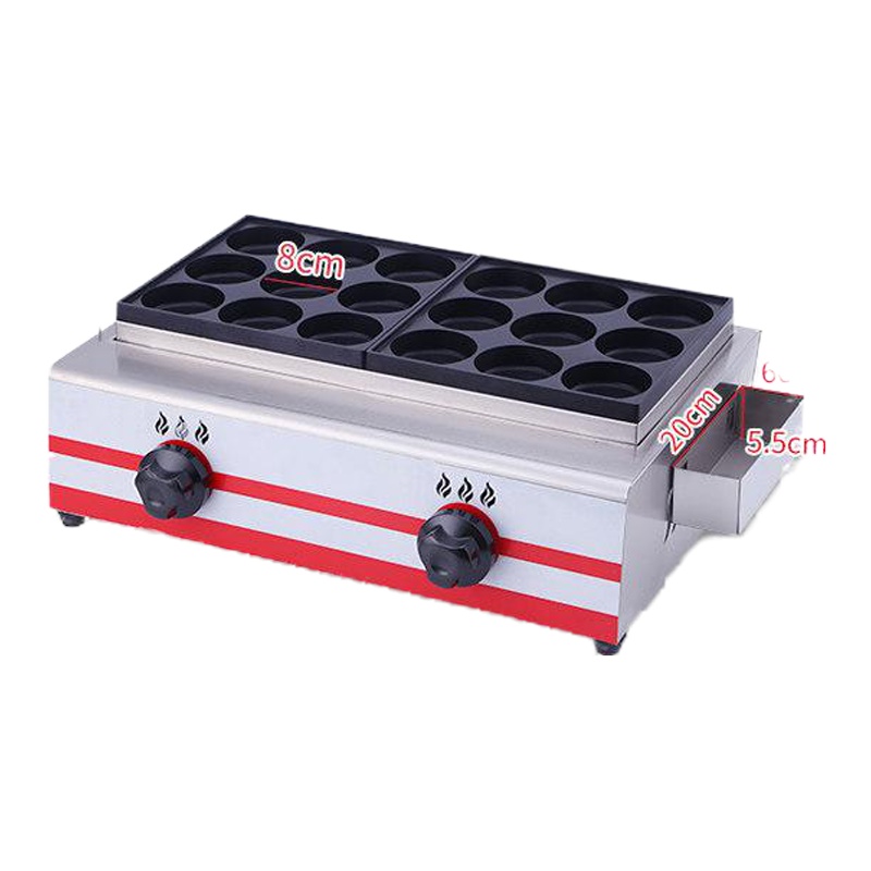 鸡蛋汉堡机商用摆摊燃气电热可选18孔红豆饼机车轮饼机肉蛋堡机器 18孔鸡蛋汉堡机(燃气款)