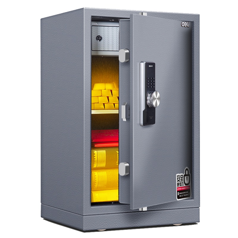 得力deli保险箱/柜系列3643A家用保管箱 入墙床头保管箱 办公小型保管箱 防盗全钢电子保险箱/柜
