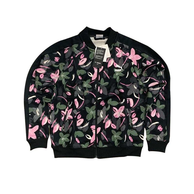彪马(Puma)女士立领碎花开衫运动卫衣外套57762201
