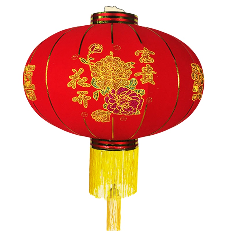 新春节灯笼过年灯笼阳台大红灯笼节日植绒宫灯装饰年货家用大口