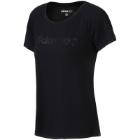 【自营】adidas阿迪达斯NEO女子短袖T恤休闲运动服CV7020 L CV7020黑+黑