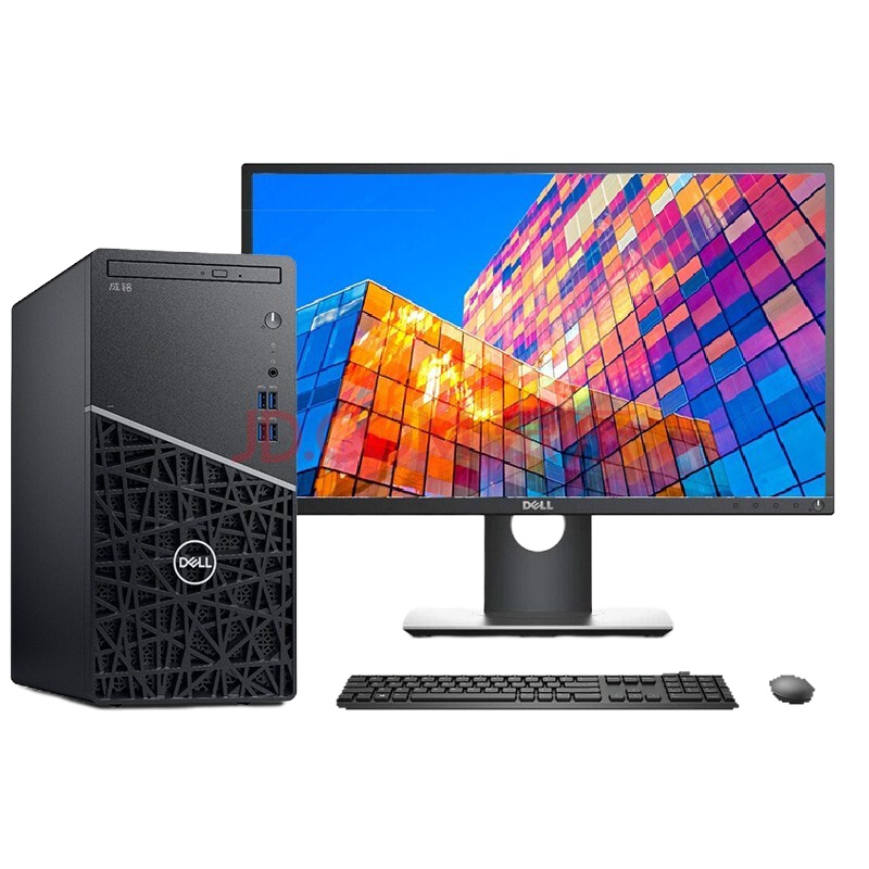戴尔成铭C3990/3991（I3-10100/4GB/1T/无光驱/win10 ）+21.5寸显示器