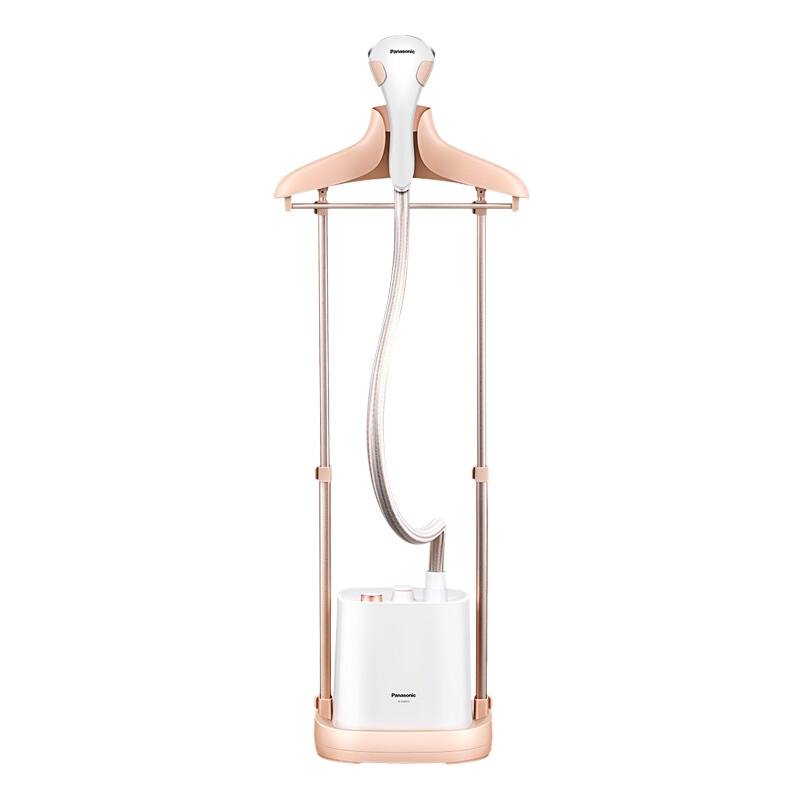 松下(Panasonic)蒸汽挂烫机NI-GWE075-P 家用1800W 大功率多档调节 双杆挂烫挂式烫衣服大水箱