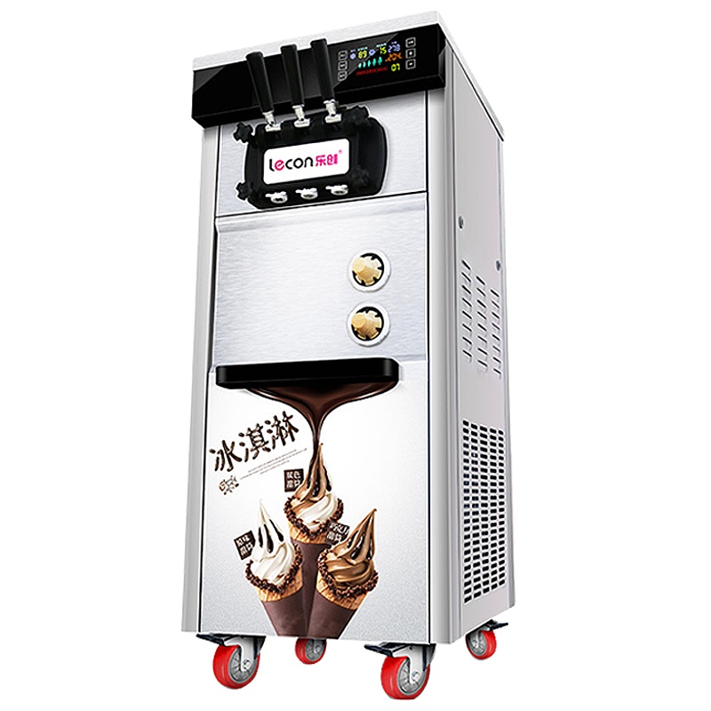 飞天鼠(FTIANSHU) 冰淇淋机商用冰激凌机全自动冰淇淋机商用 立式雪糕机 自动一键清洗 银色触屏款松下压缩机