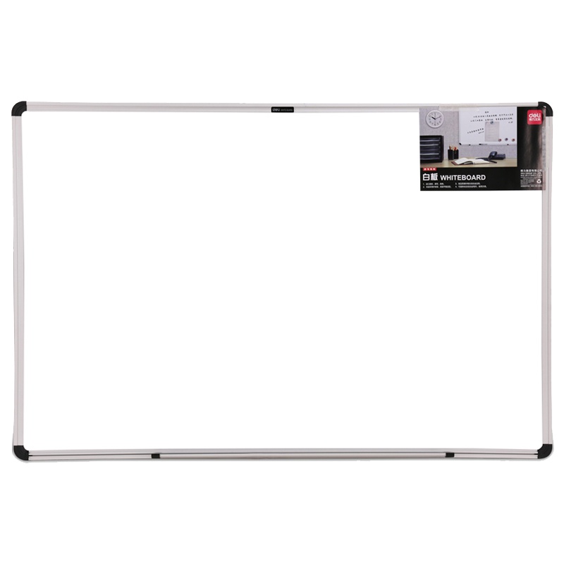 得力(deli)33343单面磁性白板 90*120cm 挂式白板 写字板 磁性白板 会议板 留言板 挂式白板