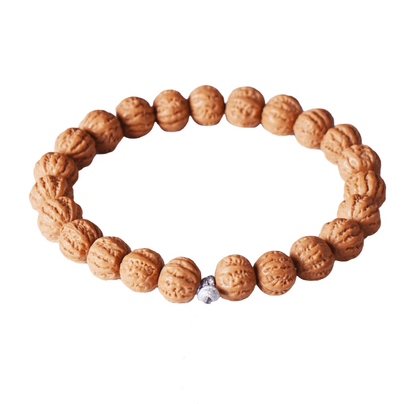 [梵心阁]精雕野生正圆猴头京八棱手串文玩佛珠手串男女菩提子手持单圈秋子