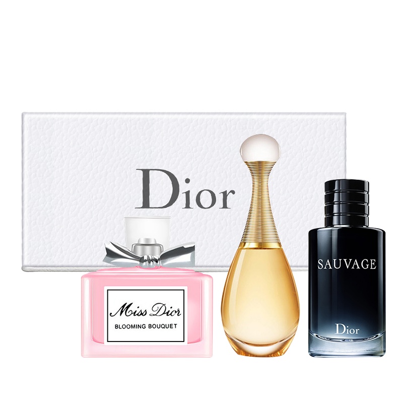 [专柜正品 顺丰速运]迪奥(Dior) 女士淡香水中样 礼盒版(真我5ml+迪奥小姐5ml+旷野男士10ml